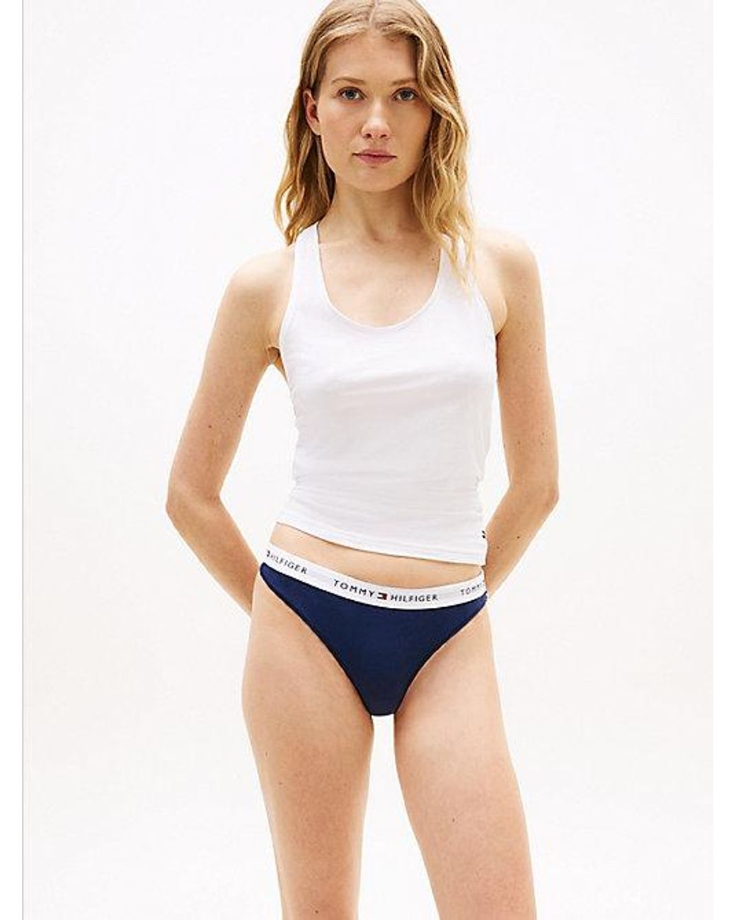 Pack De 5 Tangas Essential Con Inscripción Tommy Hilfiger de color White