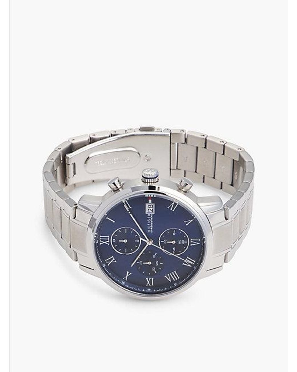 Tommy Hilfiger Blue Dial Stainless Steel Chain Link Watch for men