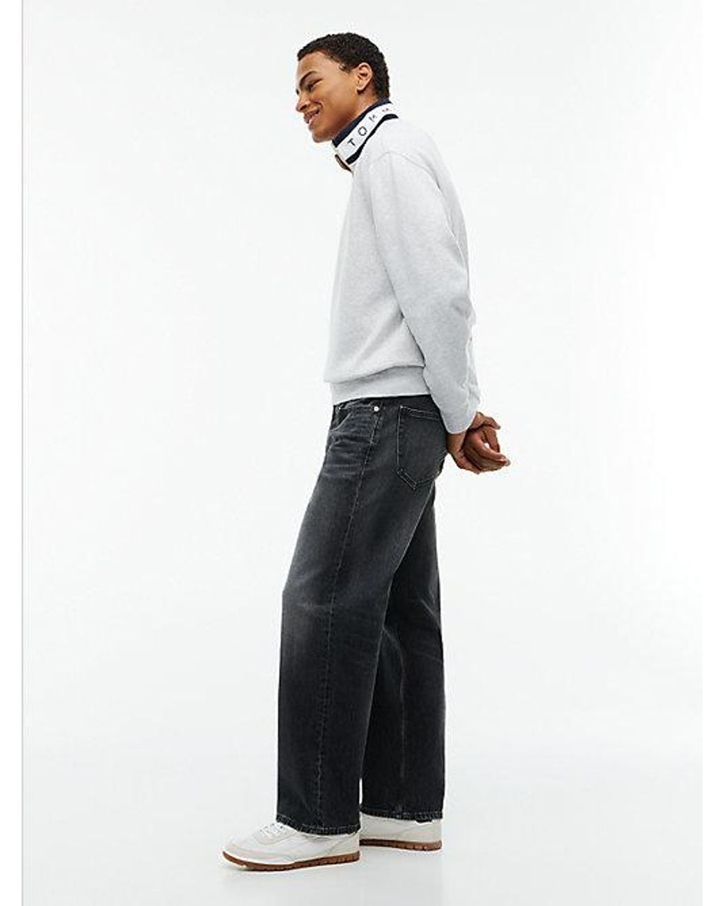 Tommy Hilfiger Black Jaimie Loose Straight Jeans for men