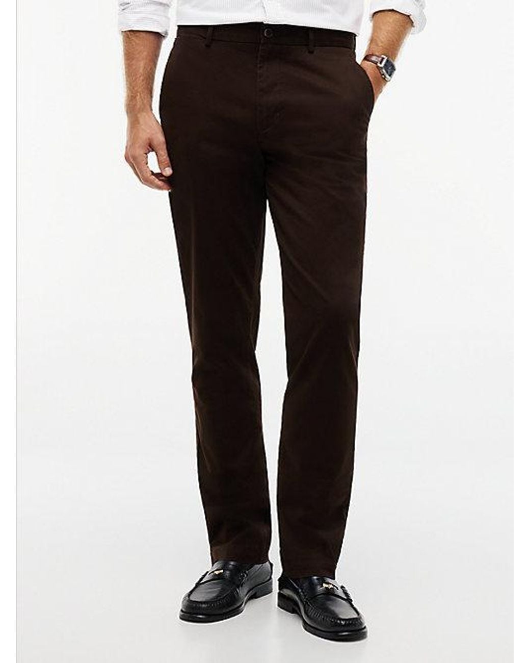 Tommy Hilfiger Black Denton Slim Straight Leg Twill Chinos for men