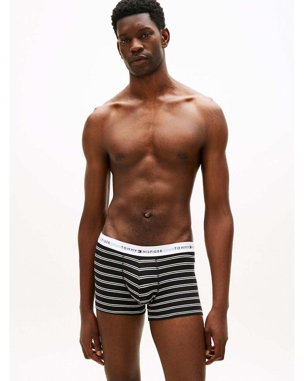 Tommy Hilfiger White 3-Pack Signature Waistband Print Trunks for men