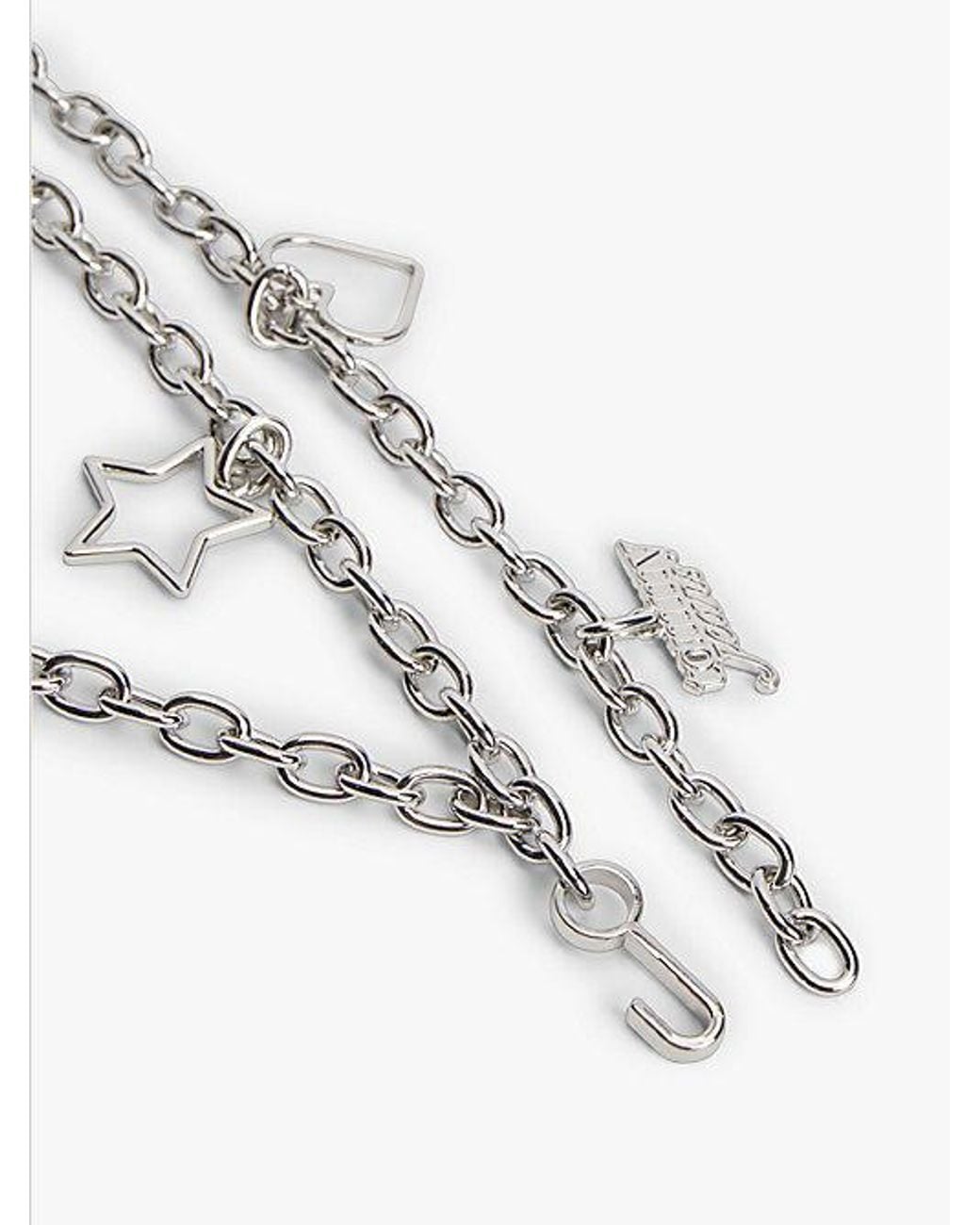 Tommy Hilfiger White Logo Multi Charm Chain Belt