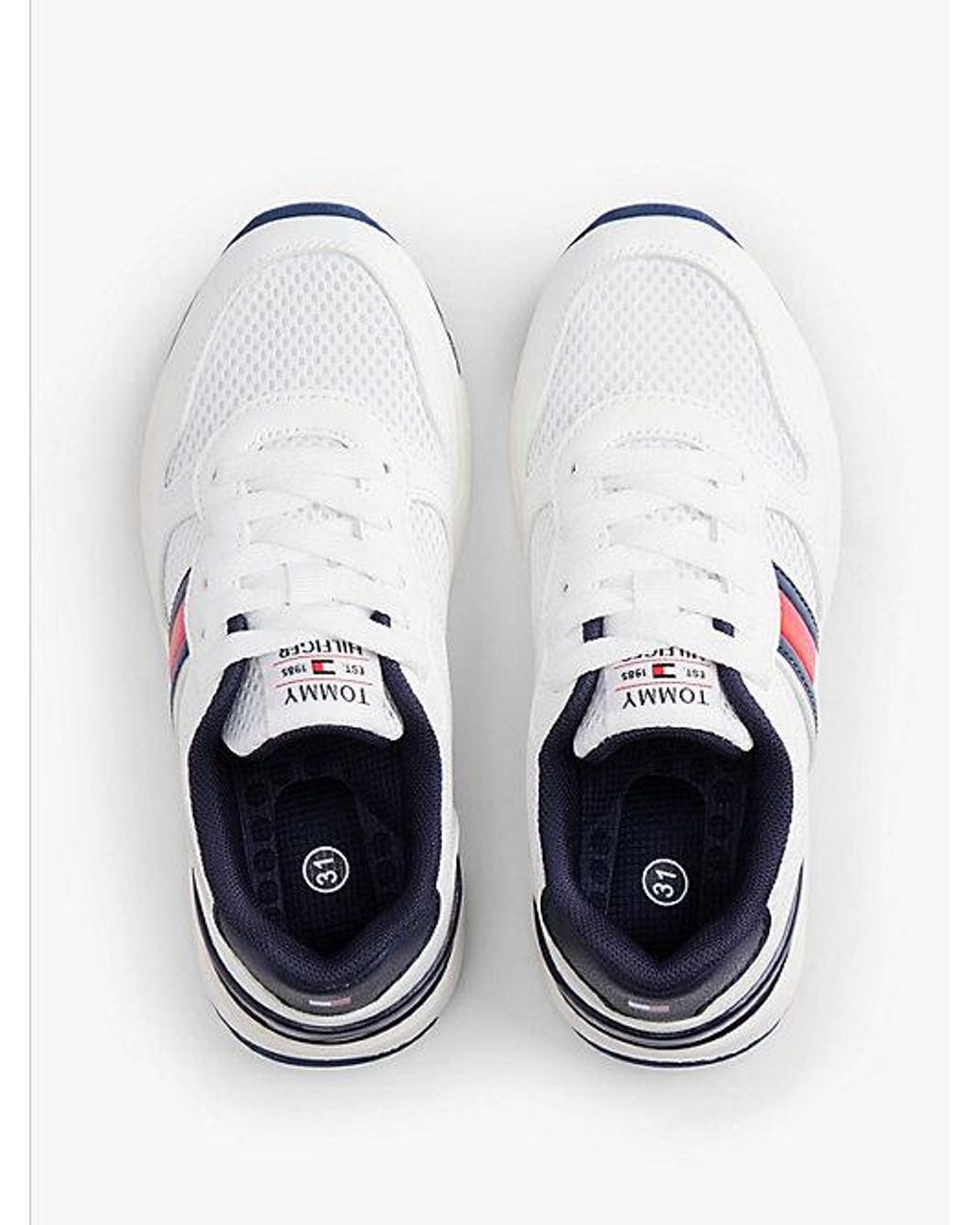 Tommy Hilfiger White Flag Mesh Trainers