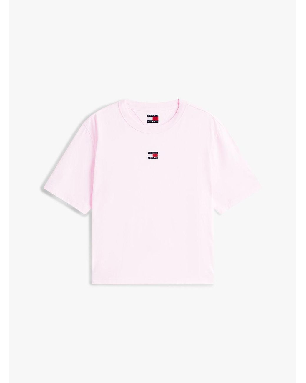 Tommy Hilfiger White Tommy Badge Boxy Crew Neck T-Shirt