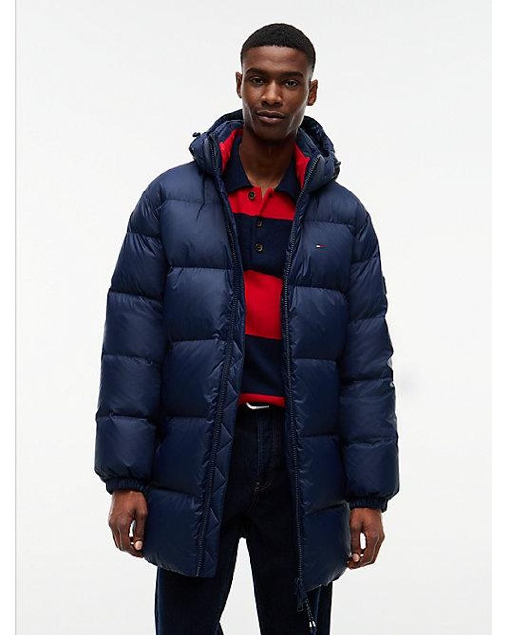 Tommy Hilfiger Blue Tommy Jeans Relaxed Down Hooded Parka for men