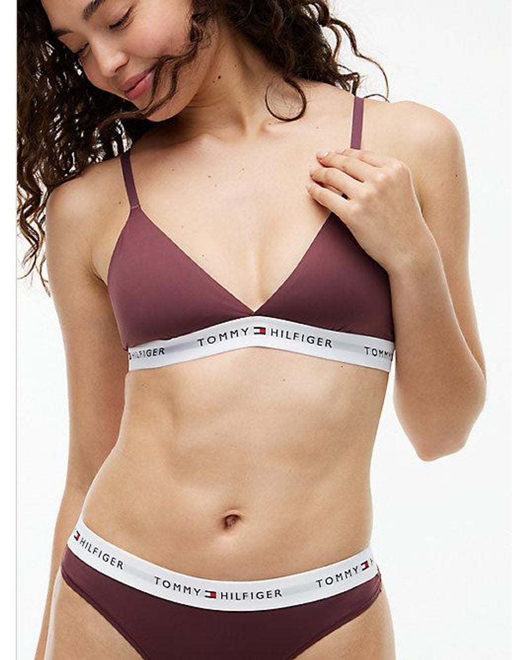 Tommy Hilfiger Multicolor Signature Logo Microfibre Triangle Bra