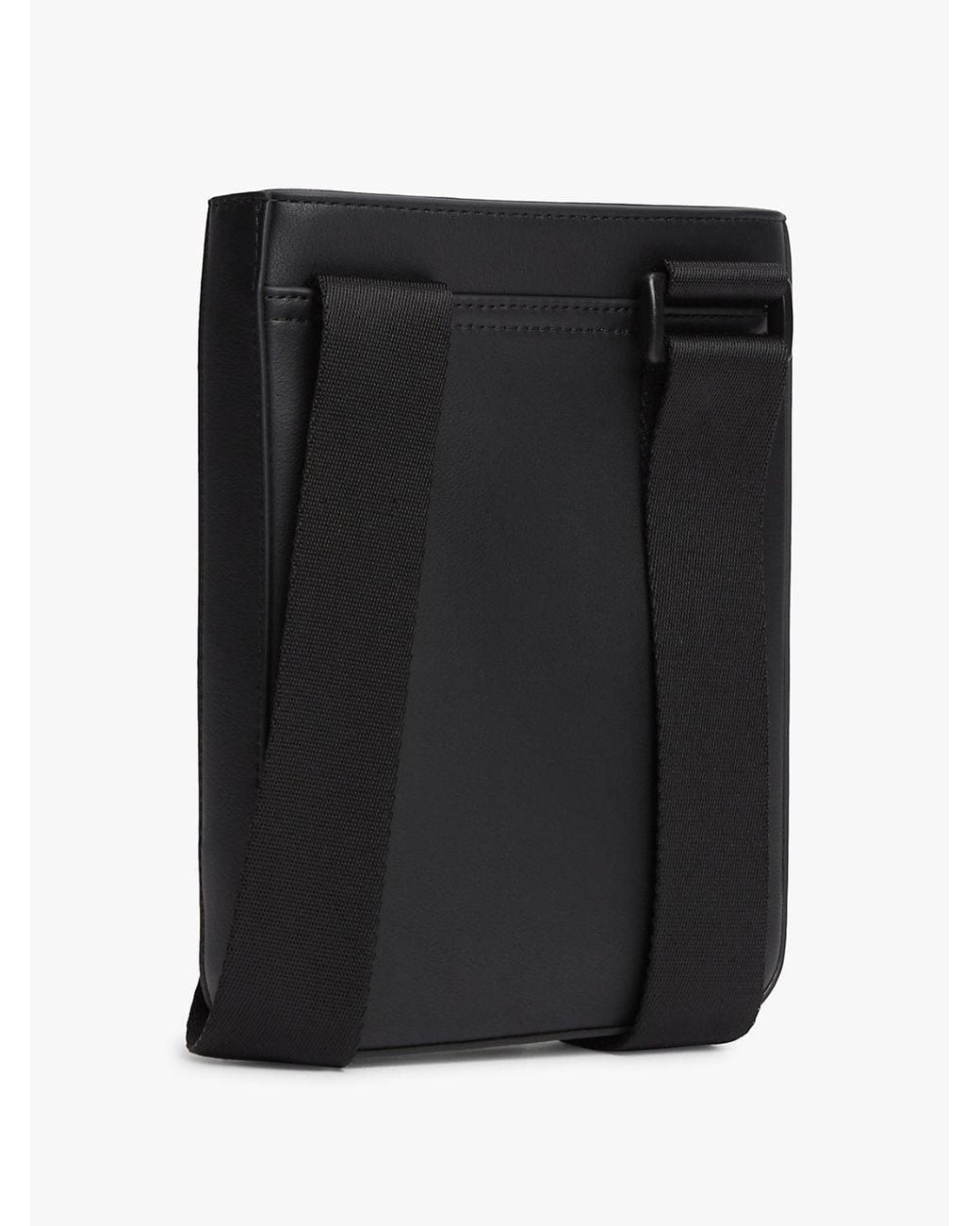 Tommy Hilfiger Black Metal Logo Crossbody Bag for men