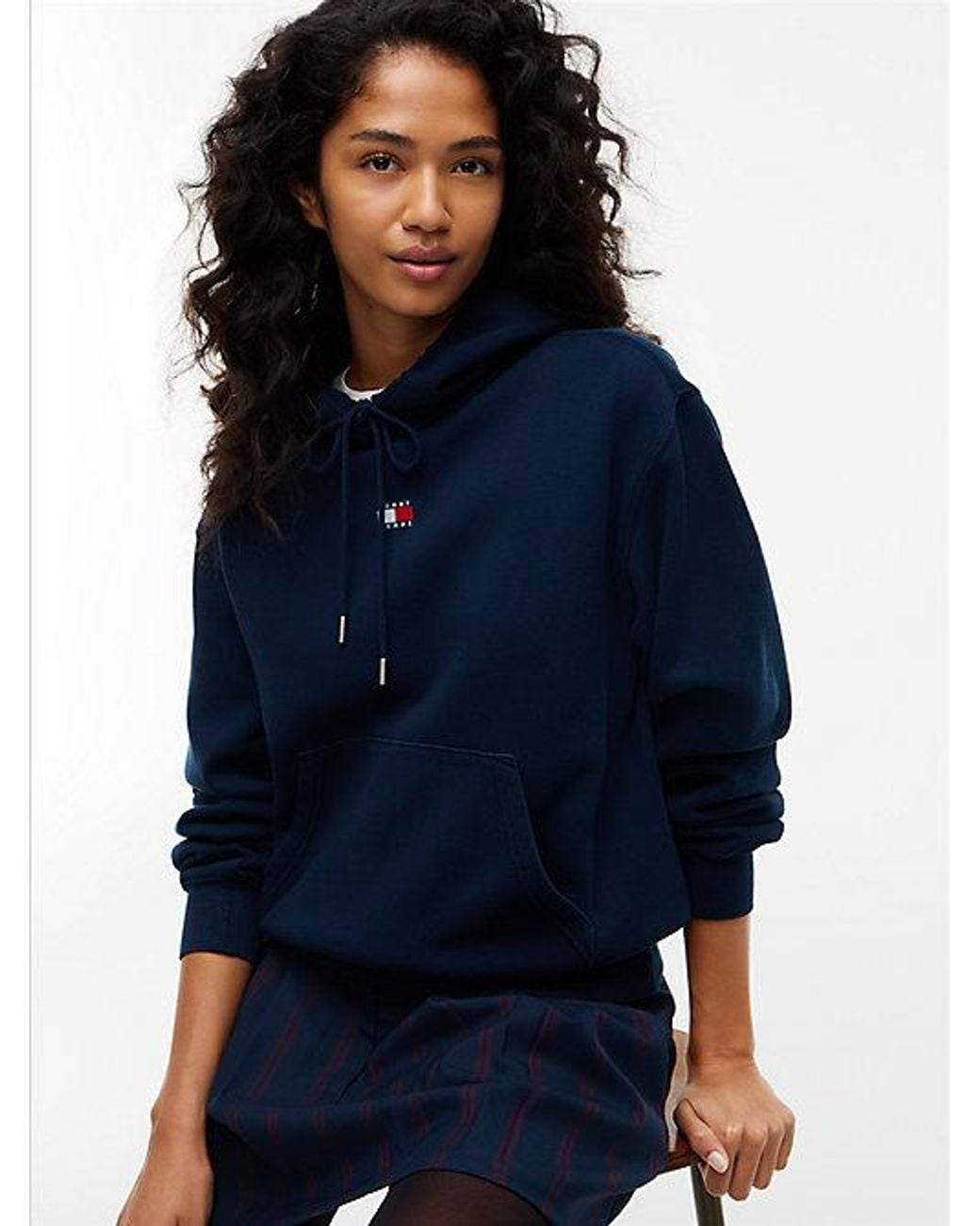 Tommy Hilfiger Blue Tommy Badge Relaxed Drawstring Hoody