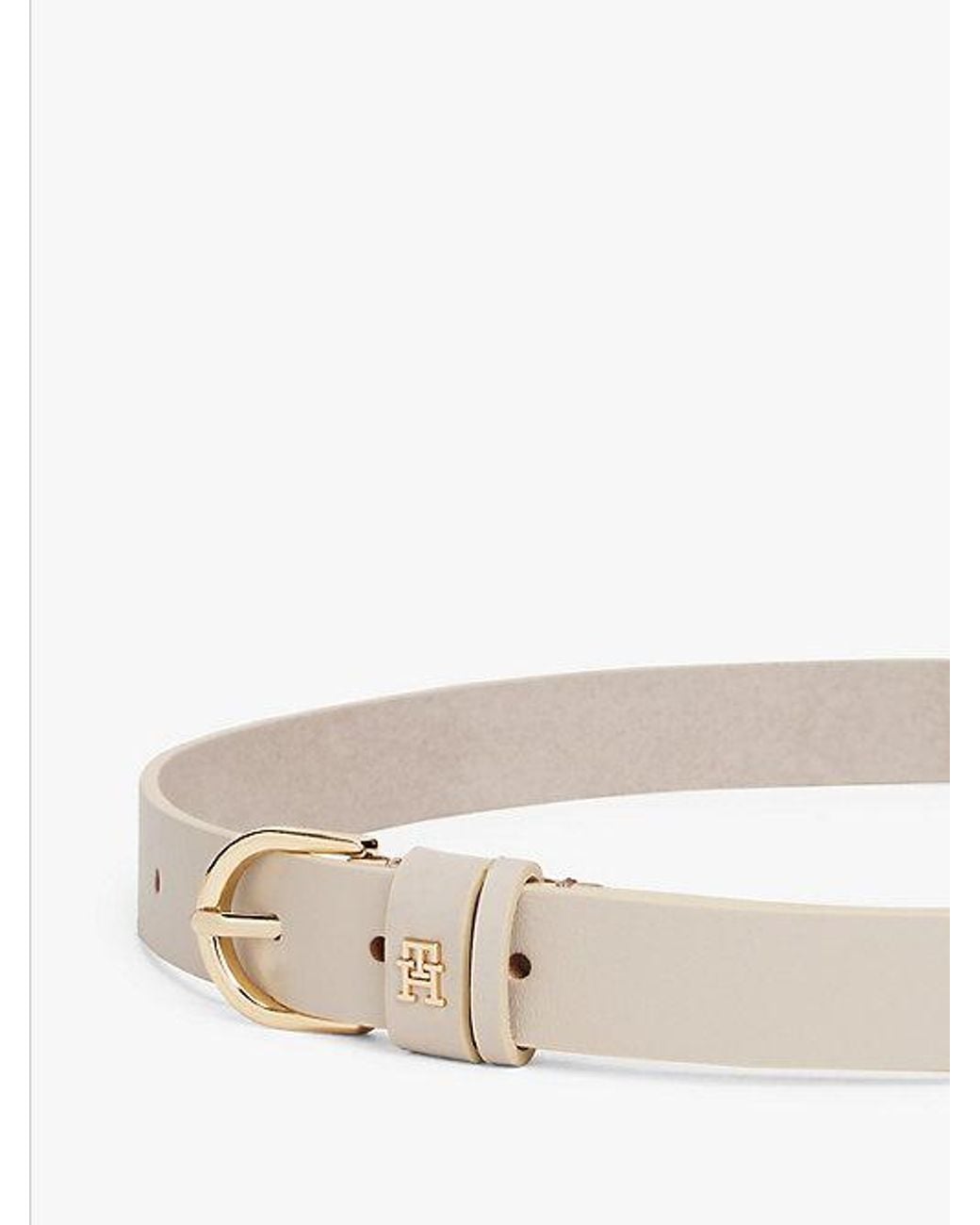 Tommy Hilfiger Natural Essential Th Monogram Leather Belt