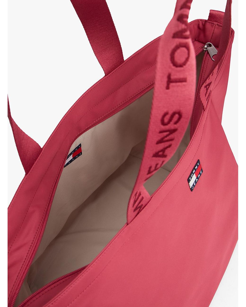 Tommy Hilfiger Pink Essential Repeat Logo Tote Bag