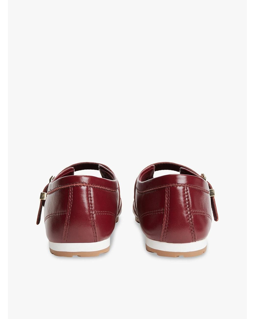 Tommy Hilfiger Red Leather Mary Jane Trainers