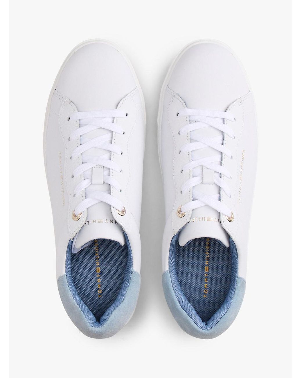 Tommy Hilfiger White Leather Cupsole Platform Trainers