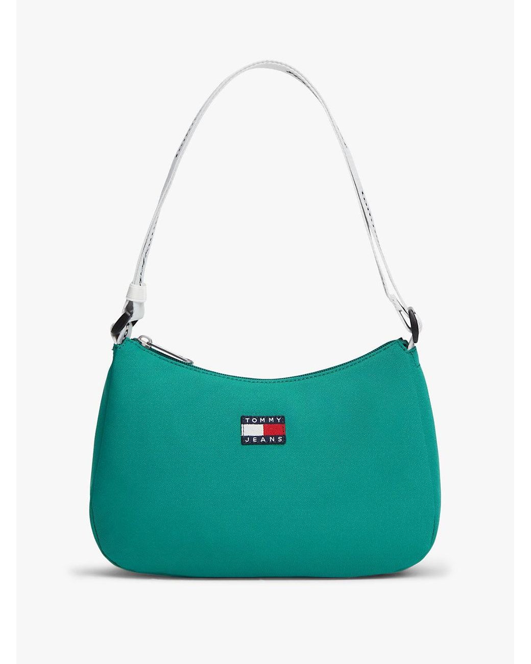 Tommy Hilfiger Green Essential Repeat Logo Shoulder Bag