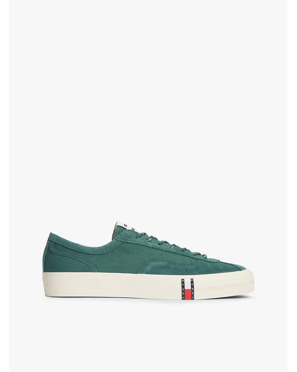 Tommy Hilfiger Green Canvas Archive Runner Trainers for men