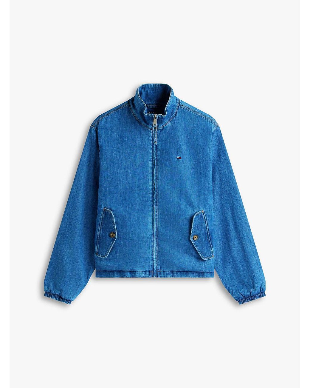 Tommy Hilfiger Blue Zip-Thru Chambray Denim Jacket