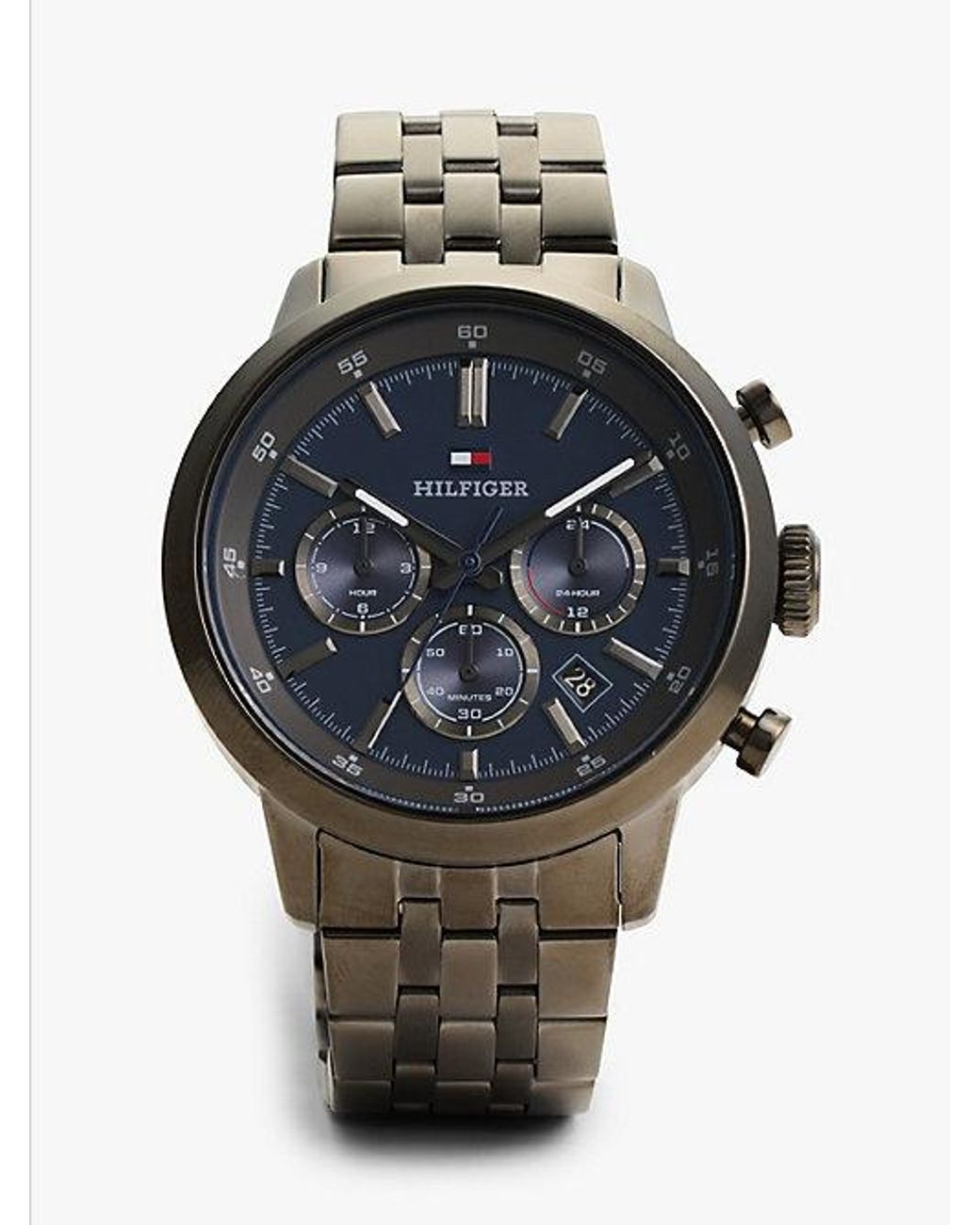 Tommy Hilfiger Gray Dial Chain-Link Chronograph Watch for men
