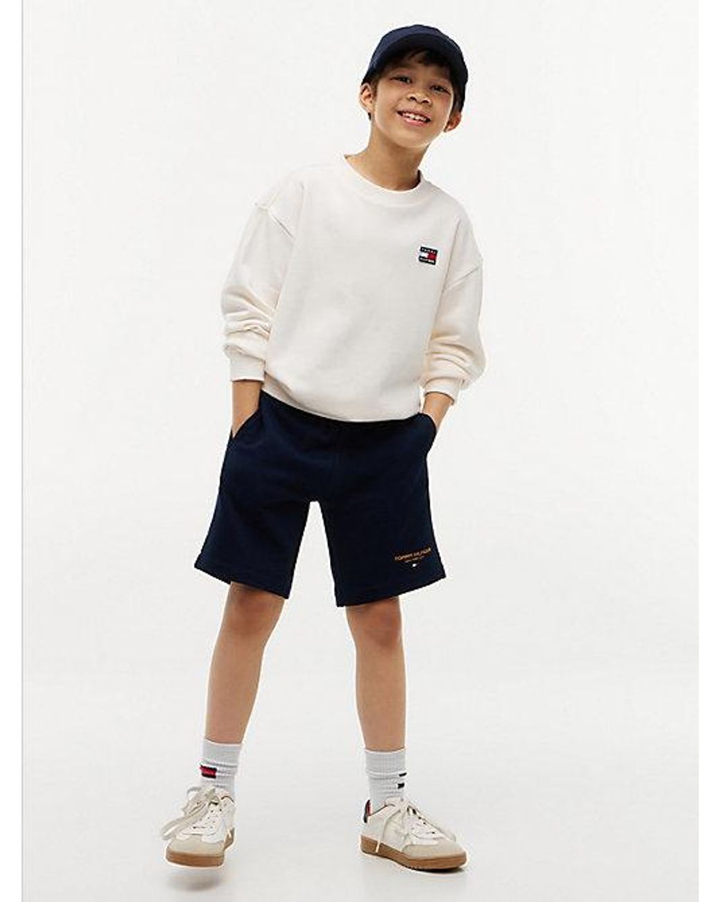 Tommy Hilfiger White Flag Logo Terry Sweatshirt