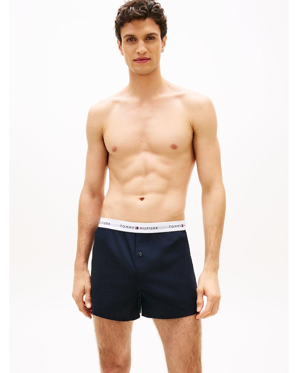 Tommy Hilfiger Blue 2-Pack Signature Logo Woven Boxer Shorts for men