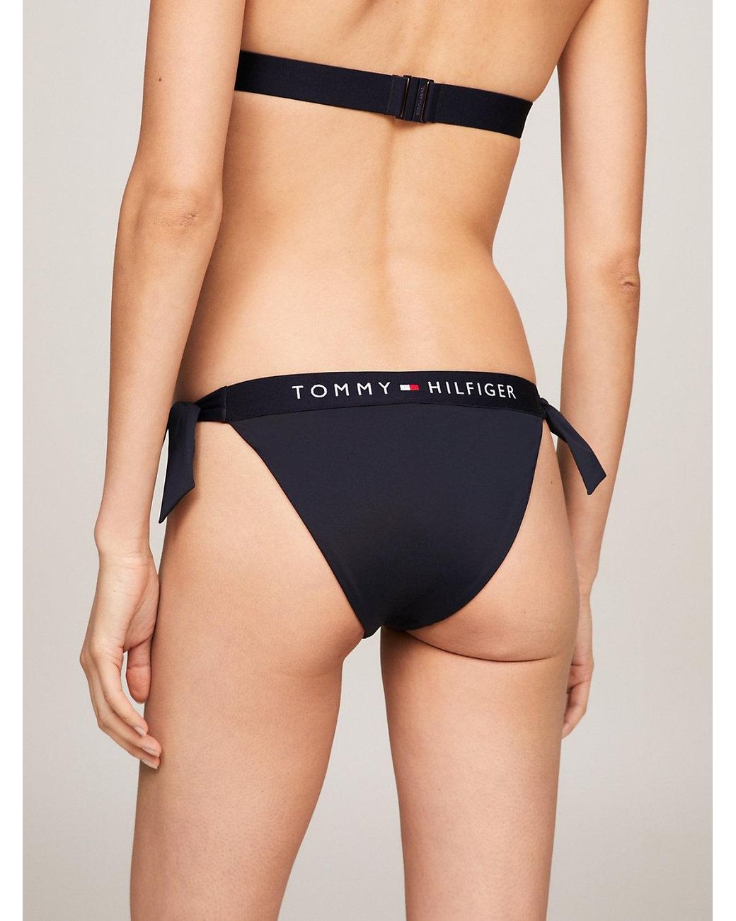 Tommy Hilfiger Black Original Cheeky Side Tie Bikini Bottoms