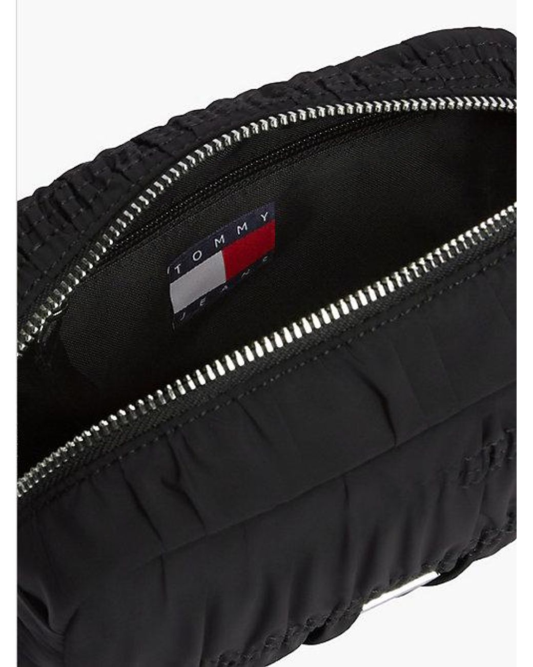 Tommy Hilfiger Black Tommy Jeans Logo Plaque Ruched Washbag