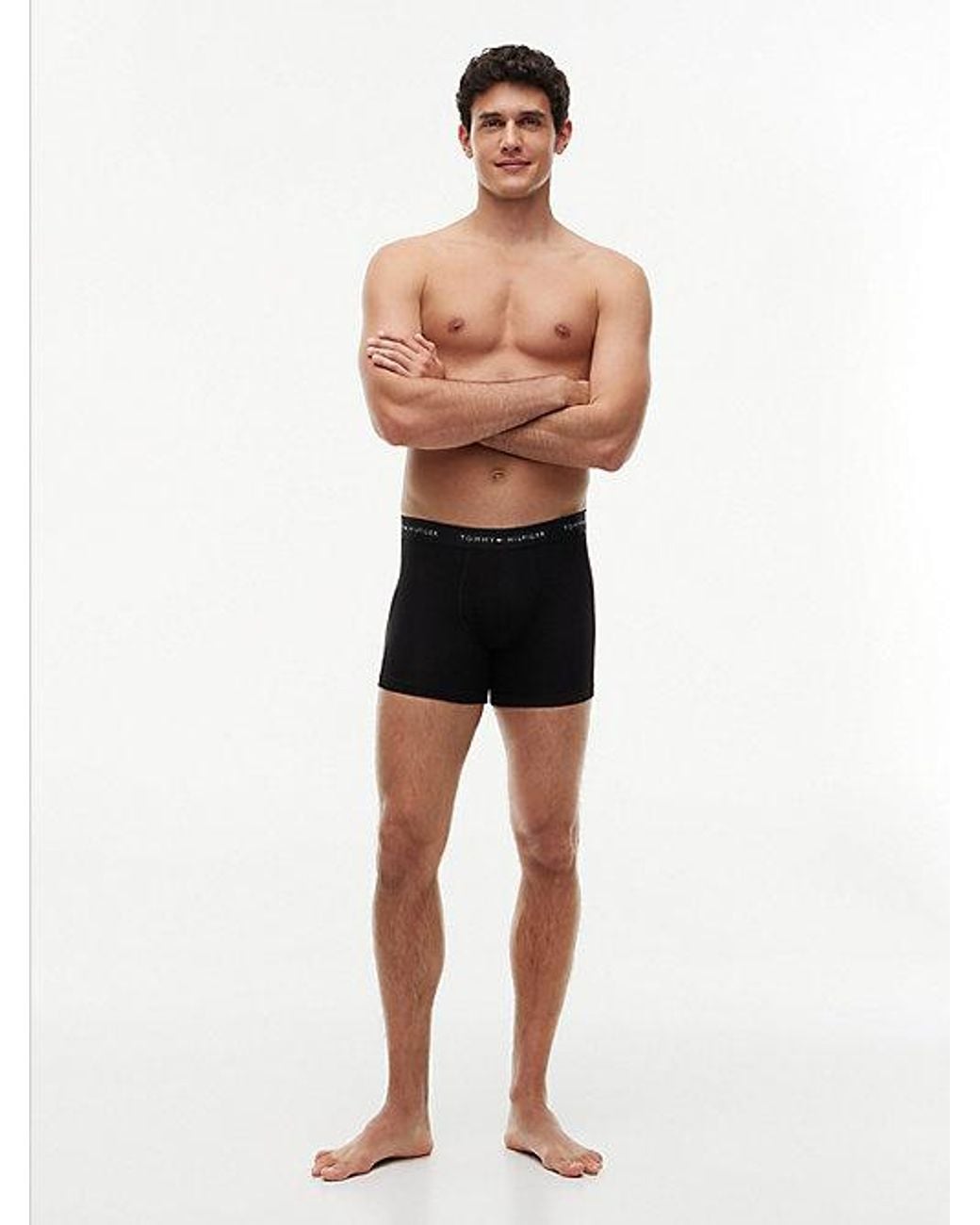 Tommy Hilfiger Black 5 Pack Signature Logo Waistband Boxer Briefs for men