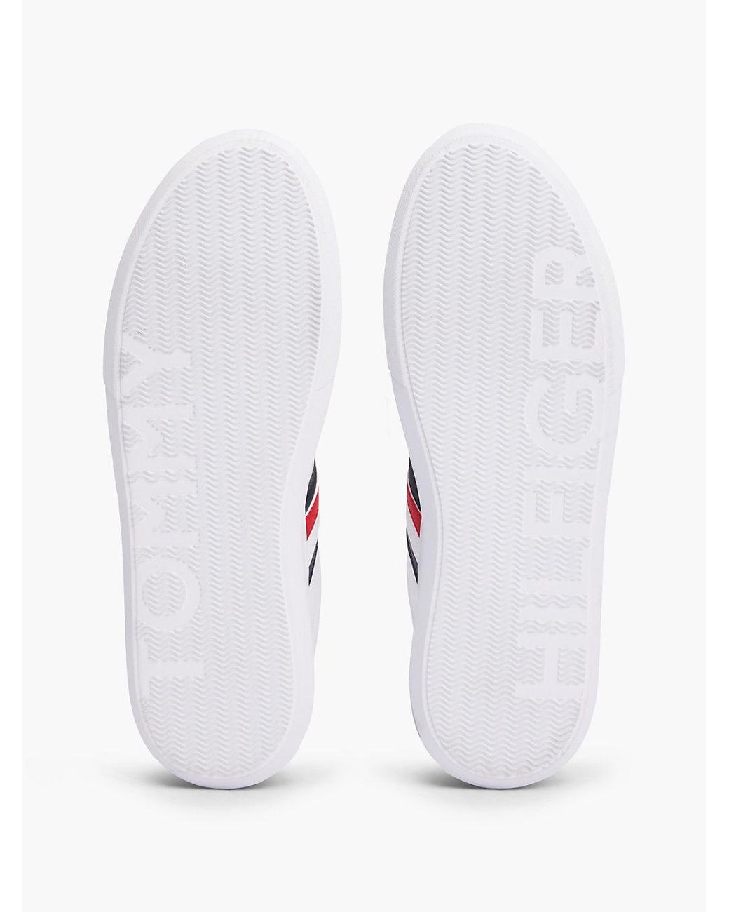 Tommy Hilfiger White Essential Leather Cupsole Trainers for men