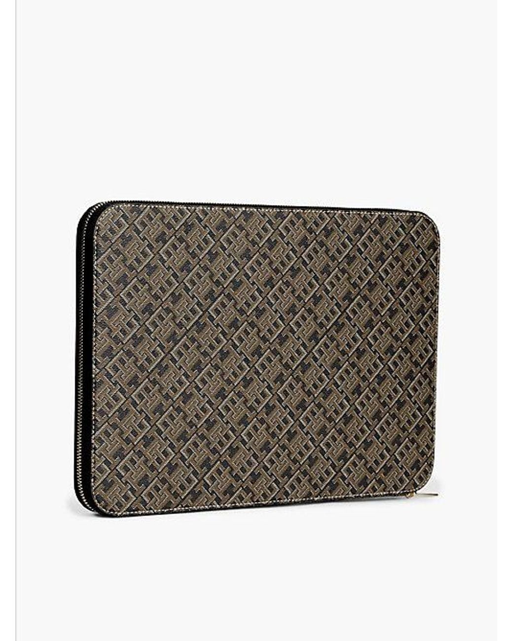 Tommy Hilfiger Gray Hilfiger Icon Print Zip Around Laptop Sleeve