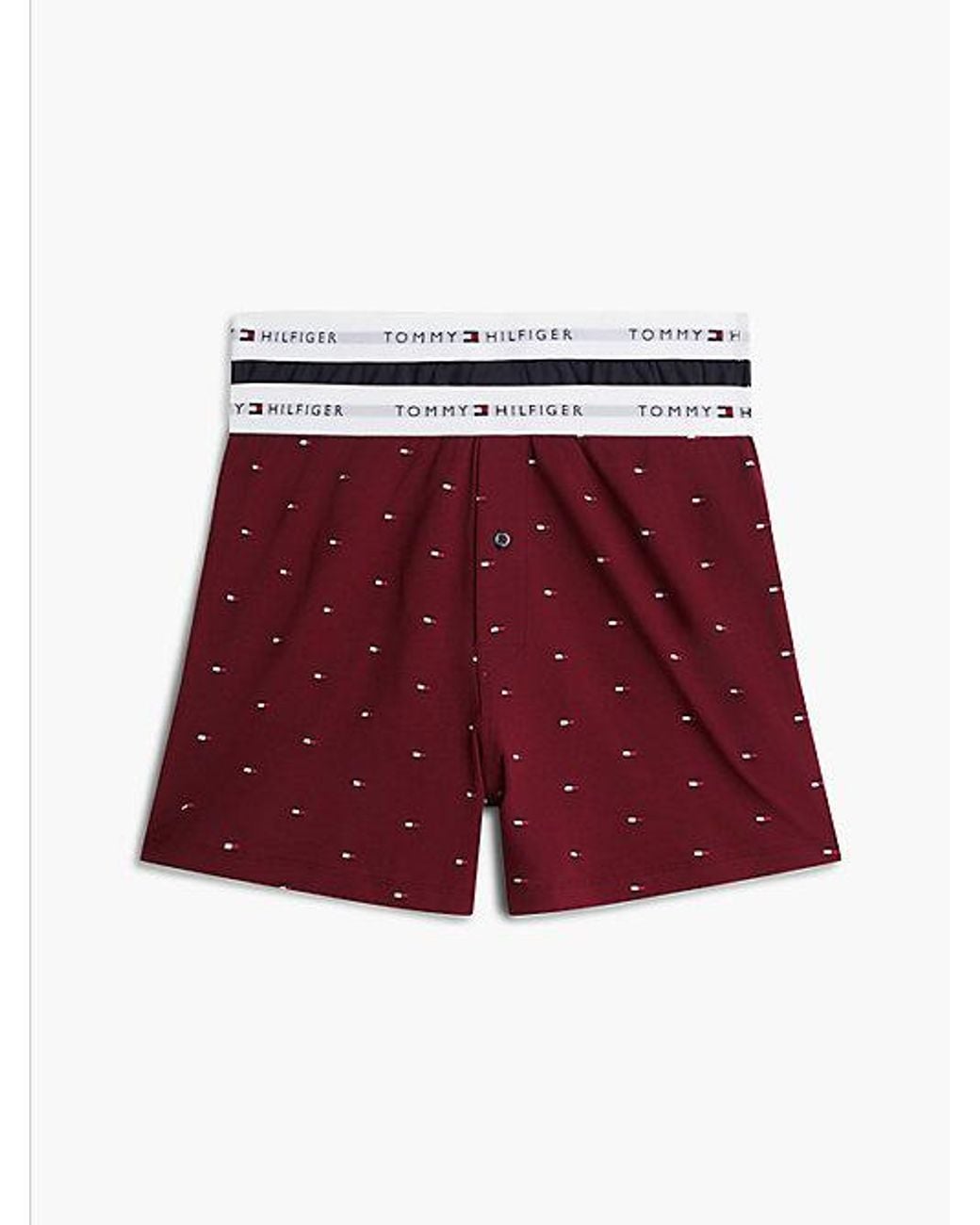Tommy Hilfiger Red 2 Pack Signature Logo Print Loose Boxer Shorts for men