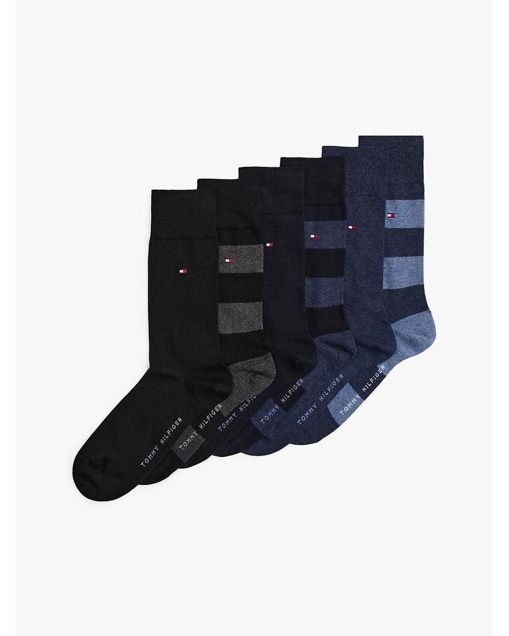 Tommy Hilfiger Blue 6-pack Rugby Socks for men