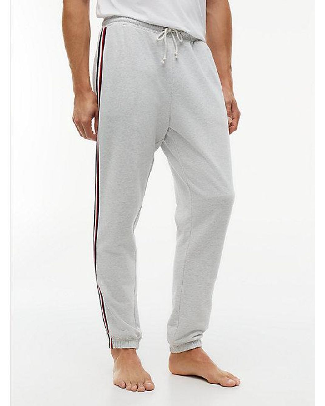 Tommy Hilfiger Gray Global Stripe Terry Lounge Joggers for men