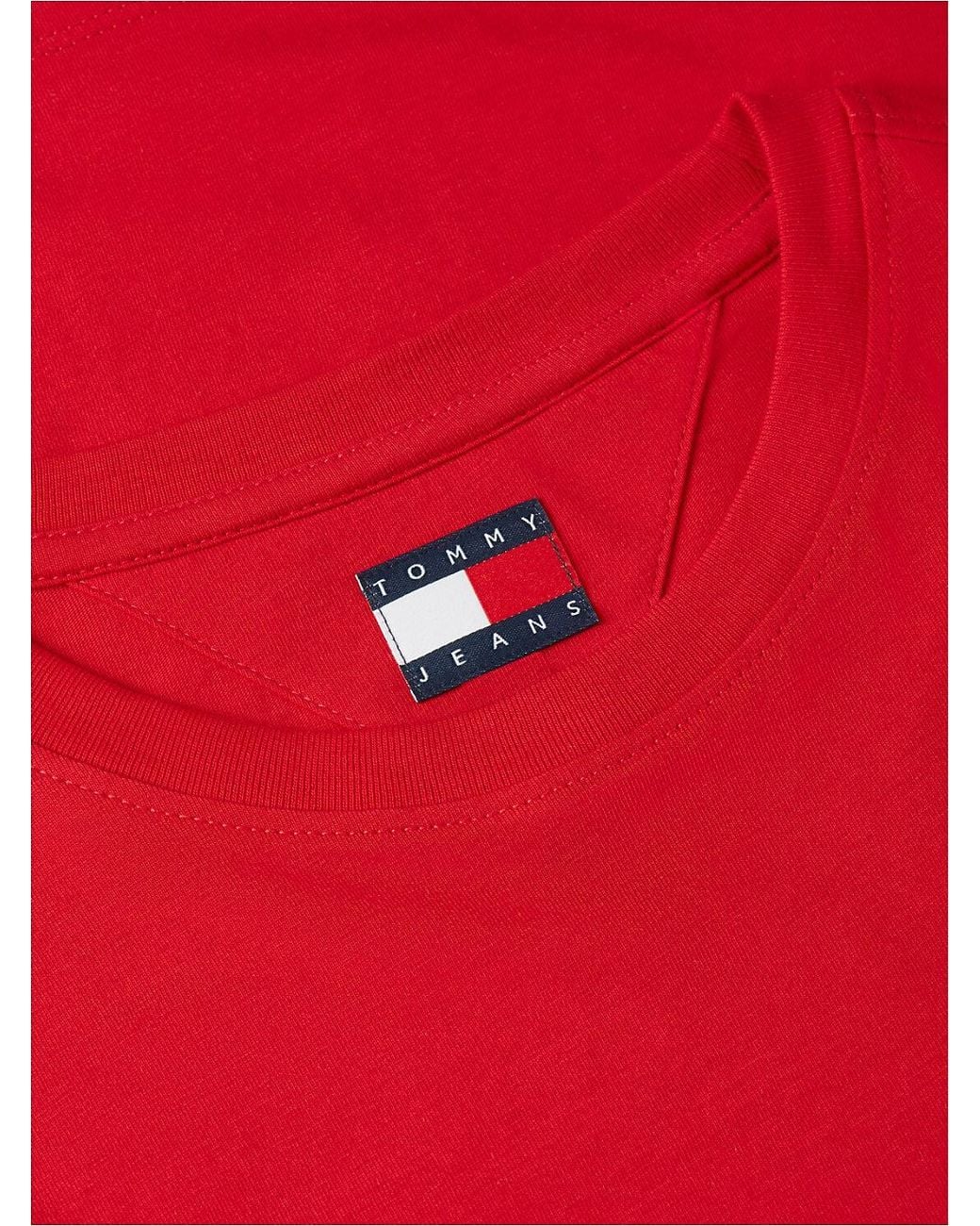 Tommy Hilfiger Red Logo Slim Jersey T-Shirt