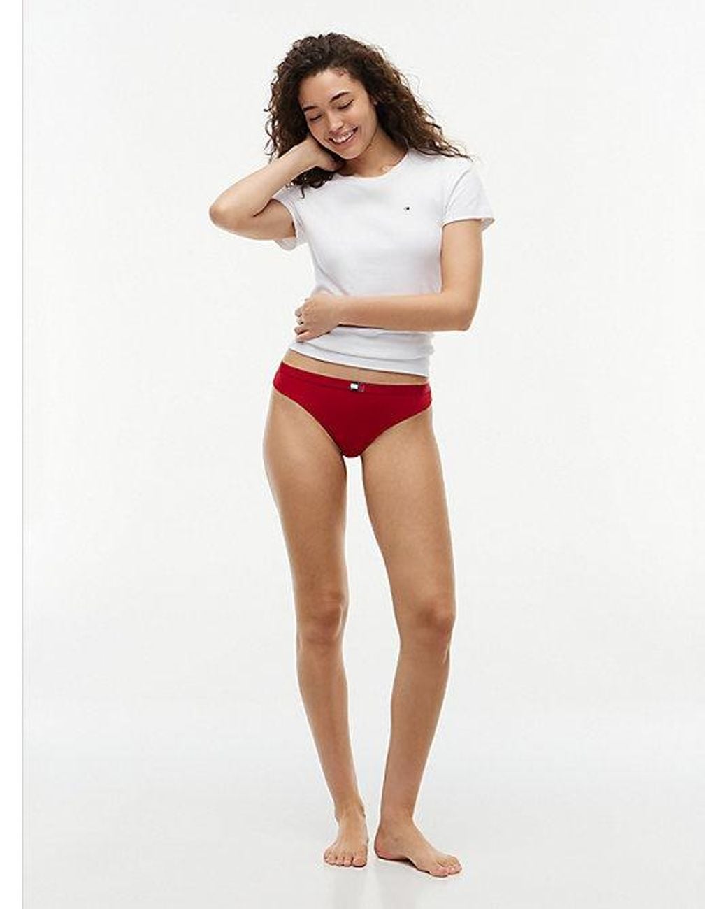 Tommy Hilfiger Red 3 Pack Heritage Logo Thongs