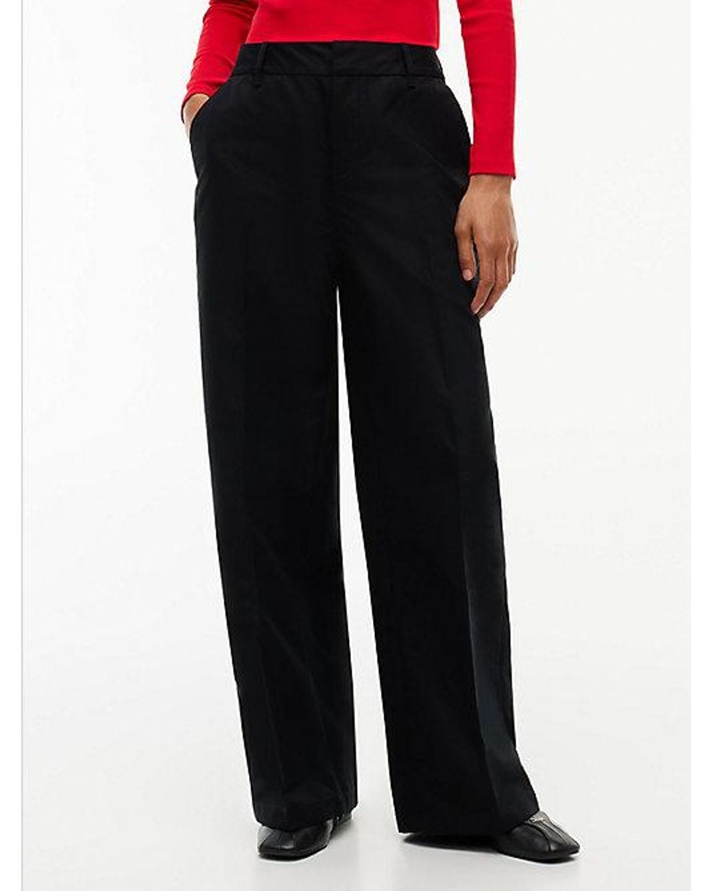 Tommy Hilfiger Black Tommy Jeans Twill Wide Leg Chinos