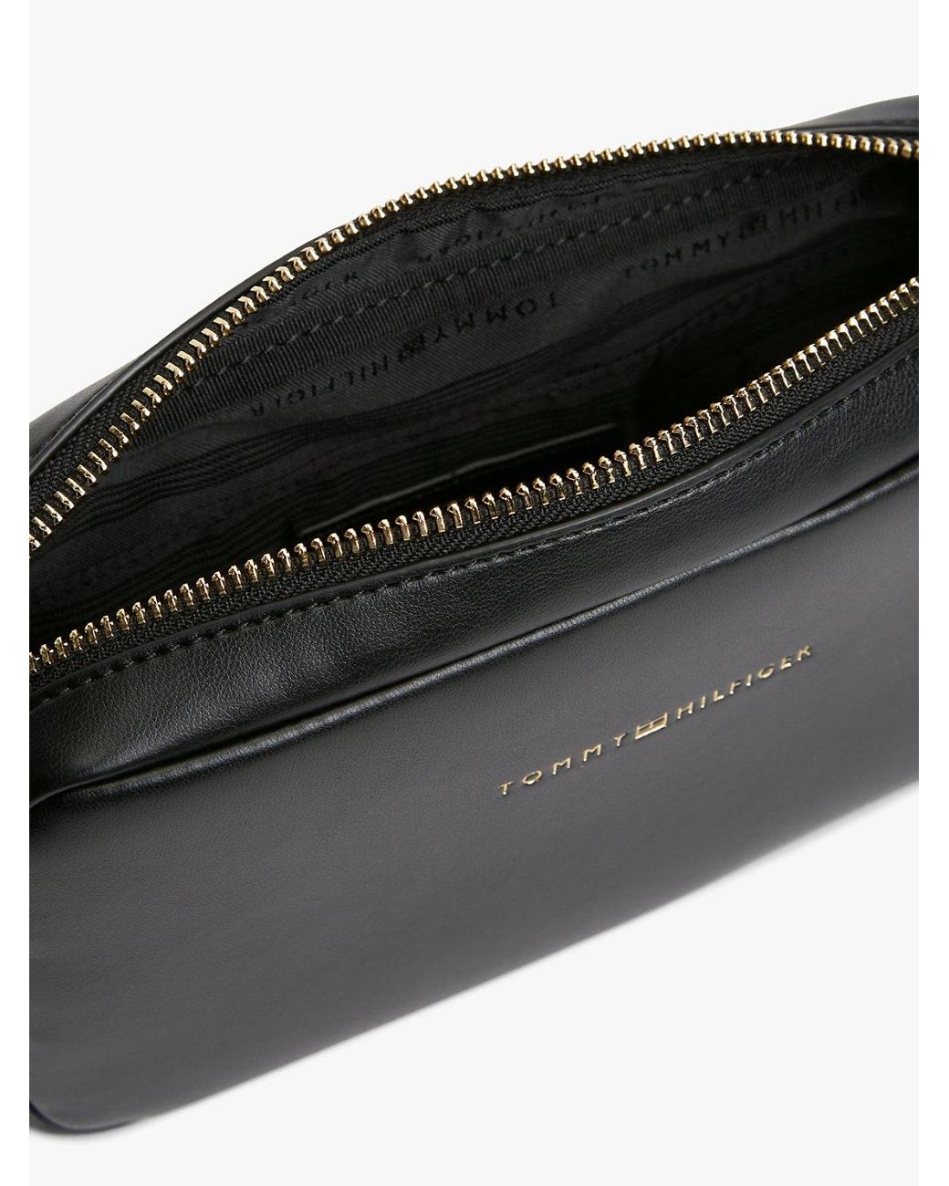 Tommy Hilfiger Black Essential Debossed Crossbody Camera Bag