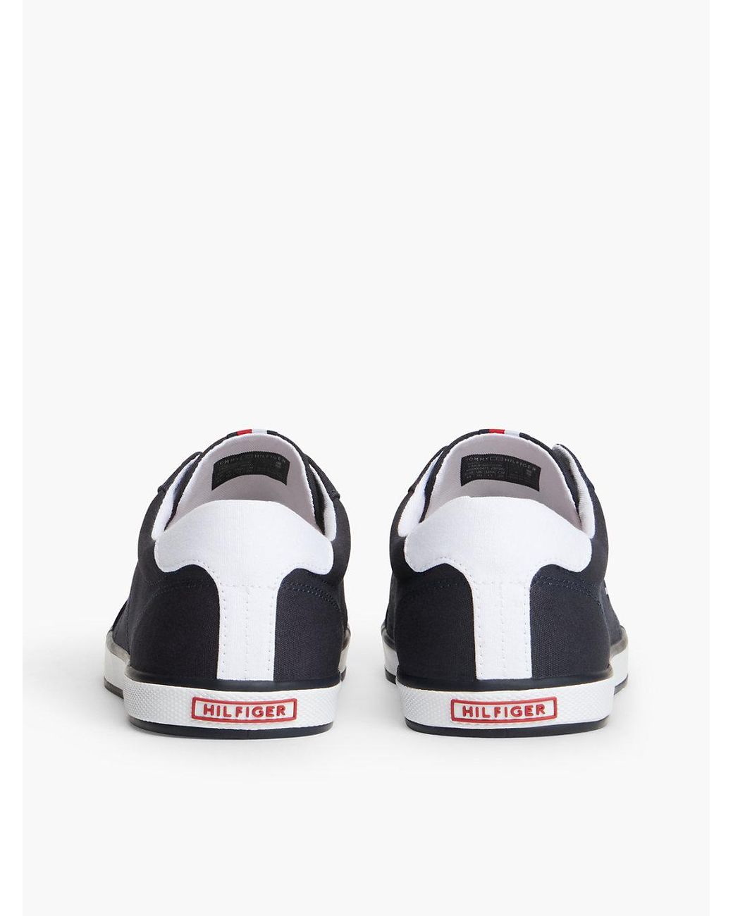 Tommy Hilfiger Blue Canvas Lace Up Trainers for men