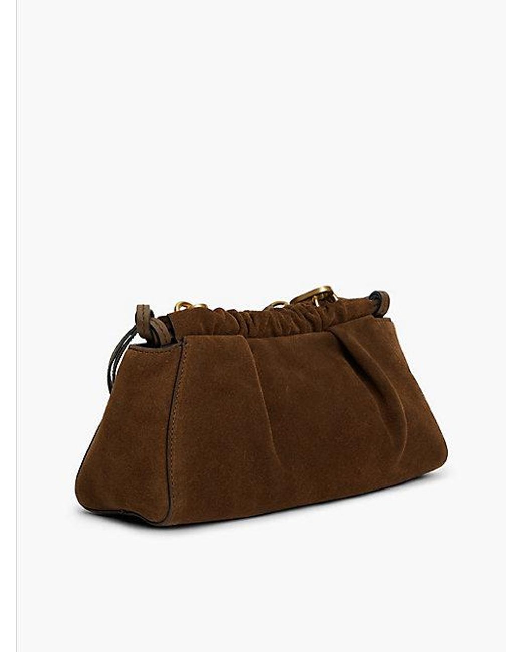 Tommy Hilfiger Brown Soft Suede Crossbody Bag