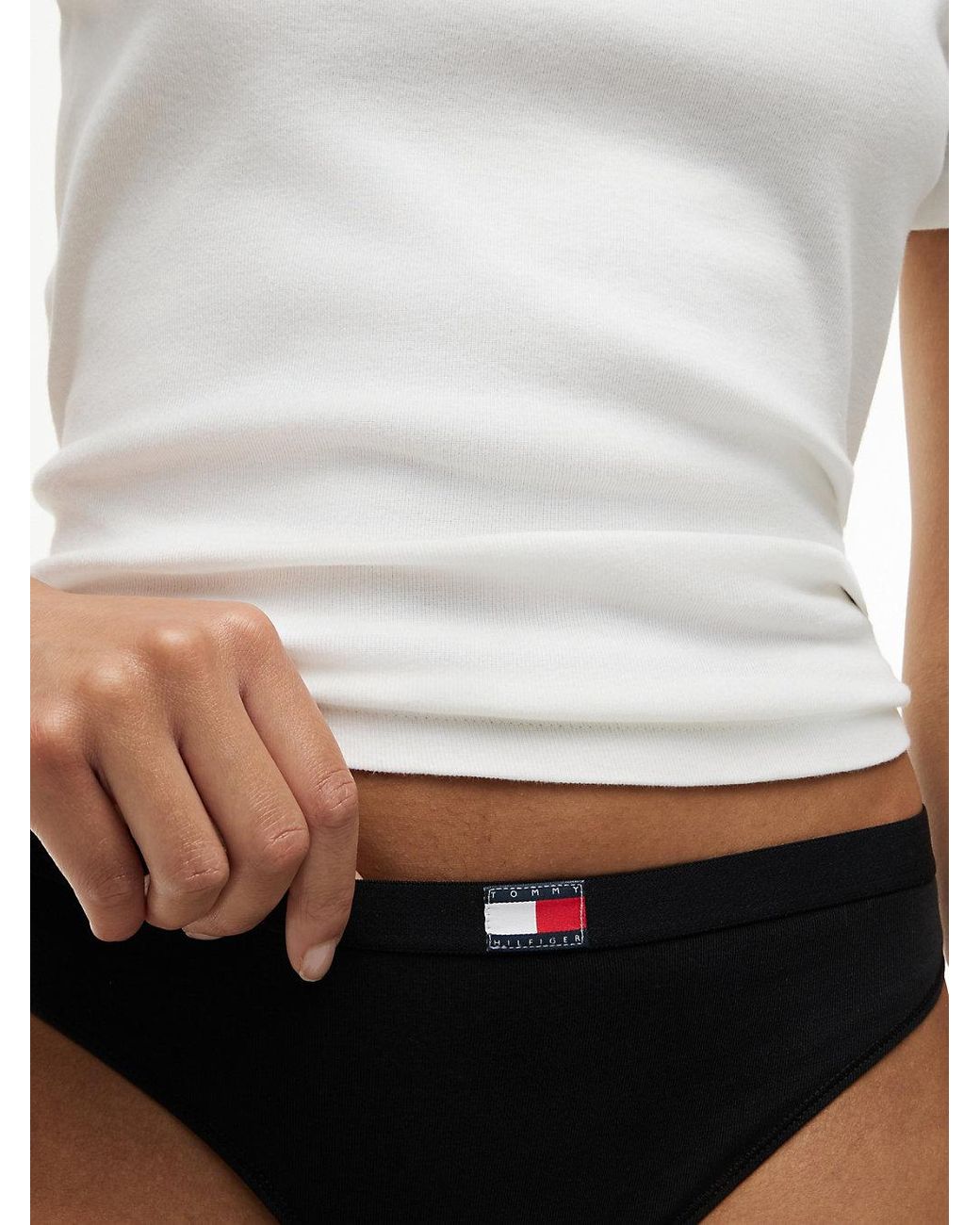 Tommy Hilfiger Black 5-Pack Heritage Logo Thongs