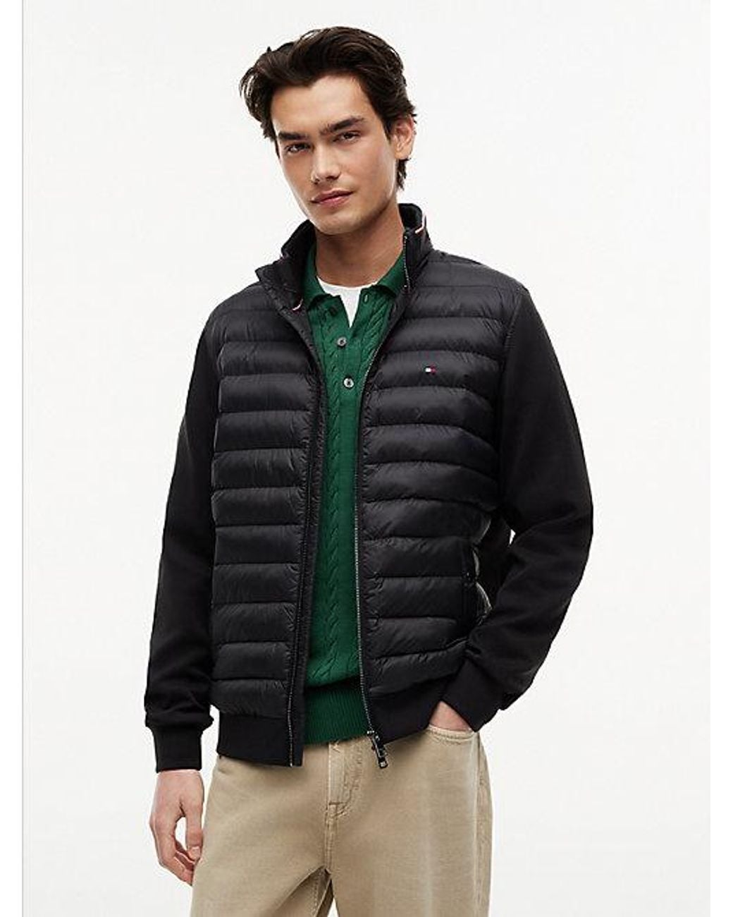 Tommy Hilfiger Gray Intechno Knit Zip Thru Sweatshirt for men