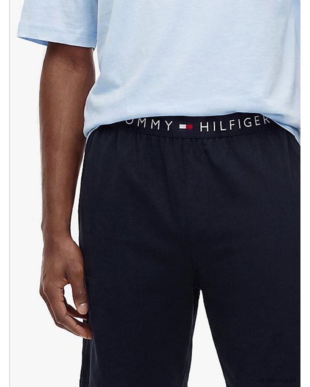 Tommy Hilfiger Blue Th Original T-Shirt And Shorts Pyjama Set for men