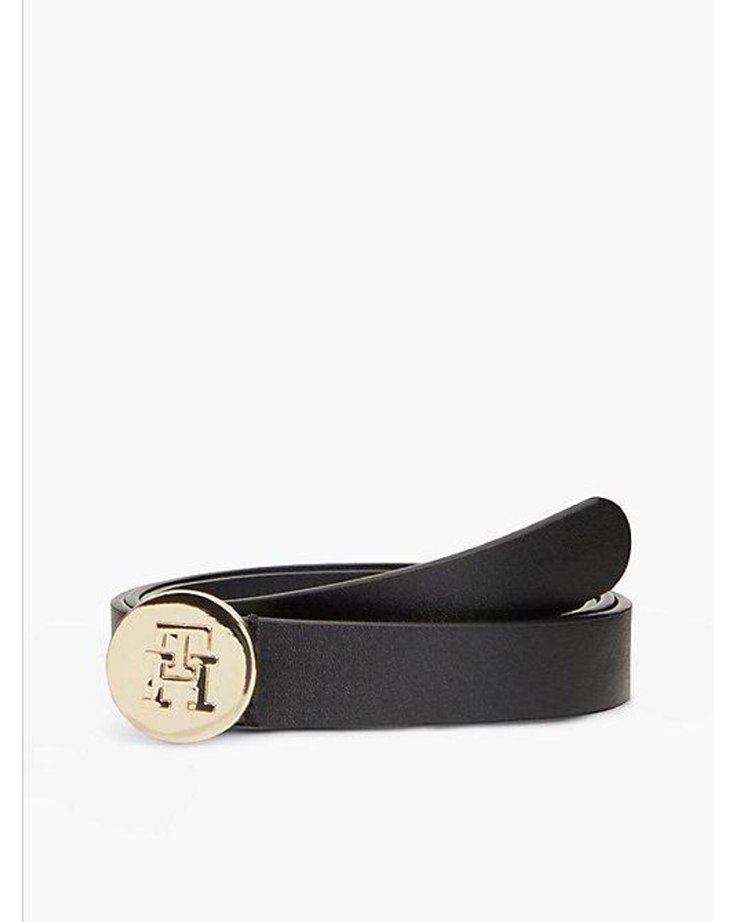 Tommy Hilfiger Multicolor Th Monogram Leather Plaque Belt
