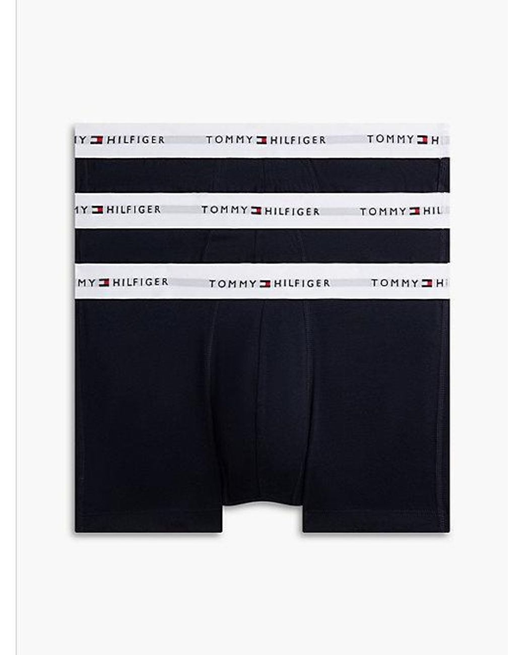 Tommy Hilfiger Blue 3-Pack Signature Logo Waistband Trunks for men
