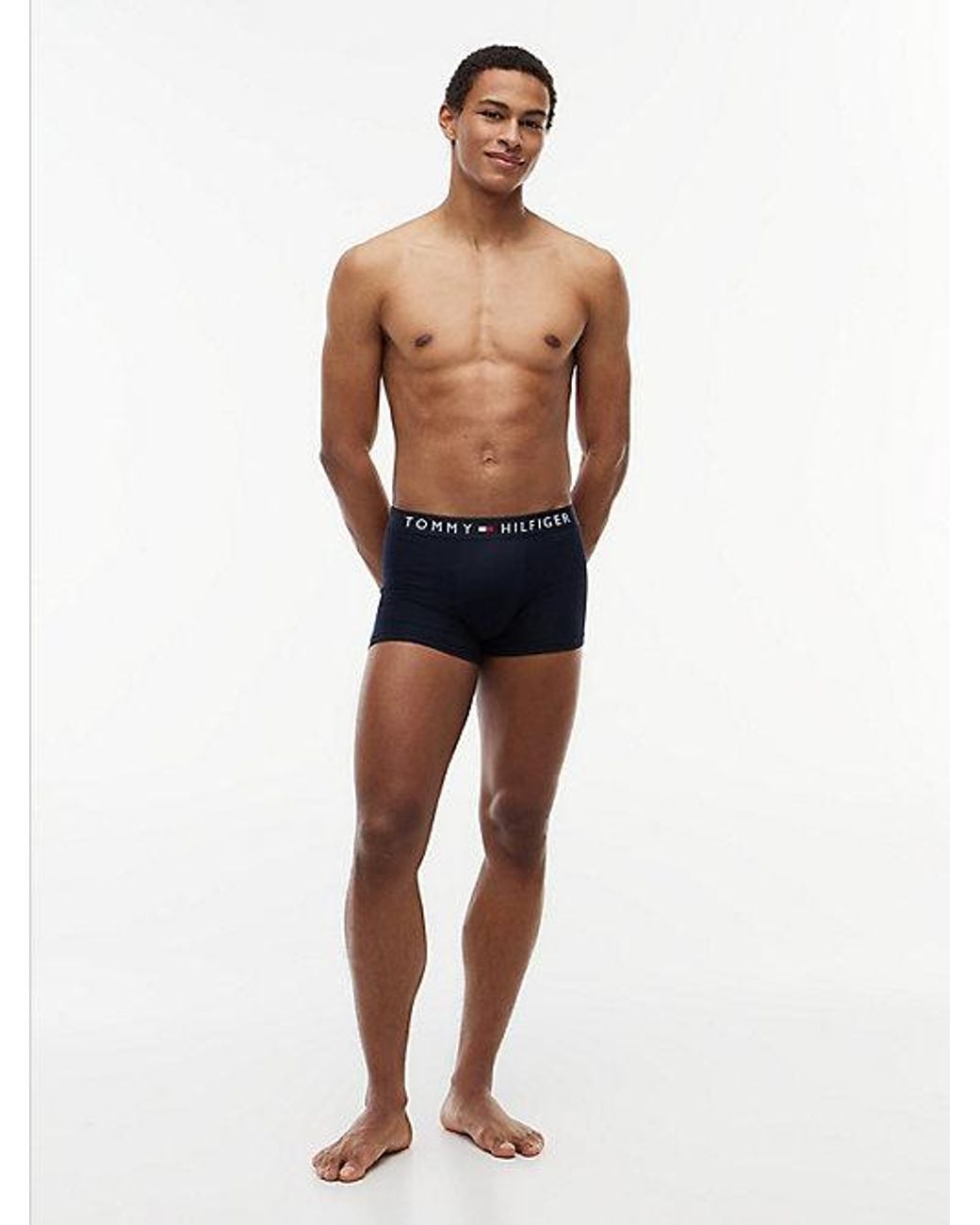 Tommy Hilfiger Black 3 Pack Th Original Logo Waistband Trunks for men