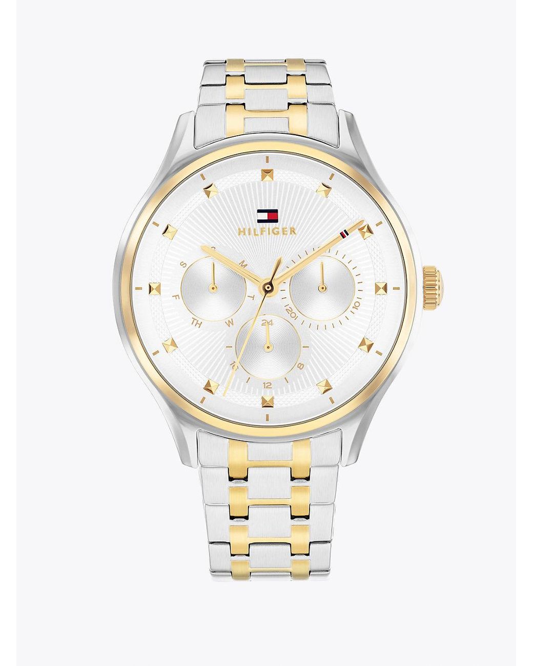 Tommy Hilfiger Metallic Two-tone Gold-plated Bracelet Watch
