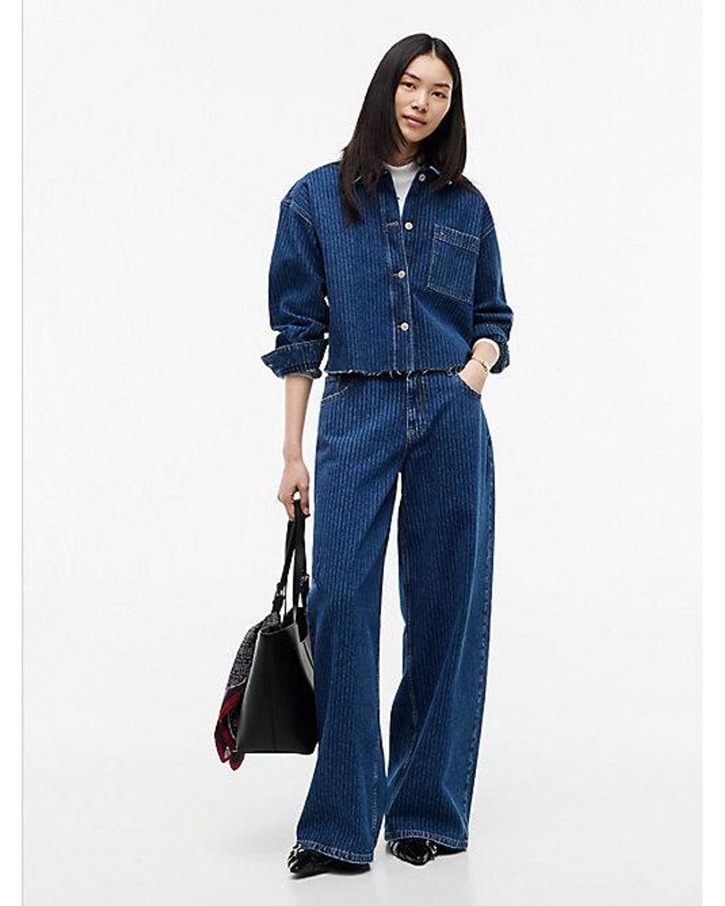 Tommy Hilfiger Blue Tommy Jeans Stripe Relaxed Denim Shirt