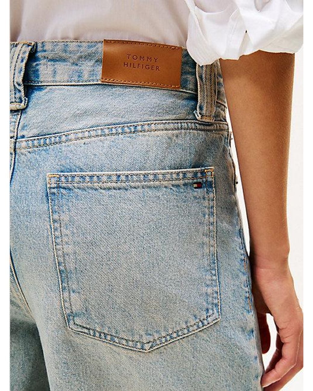 Tommy Hilfiger Multicolor Mid Rise Relaxed Barrel Leg Jeans