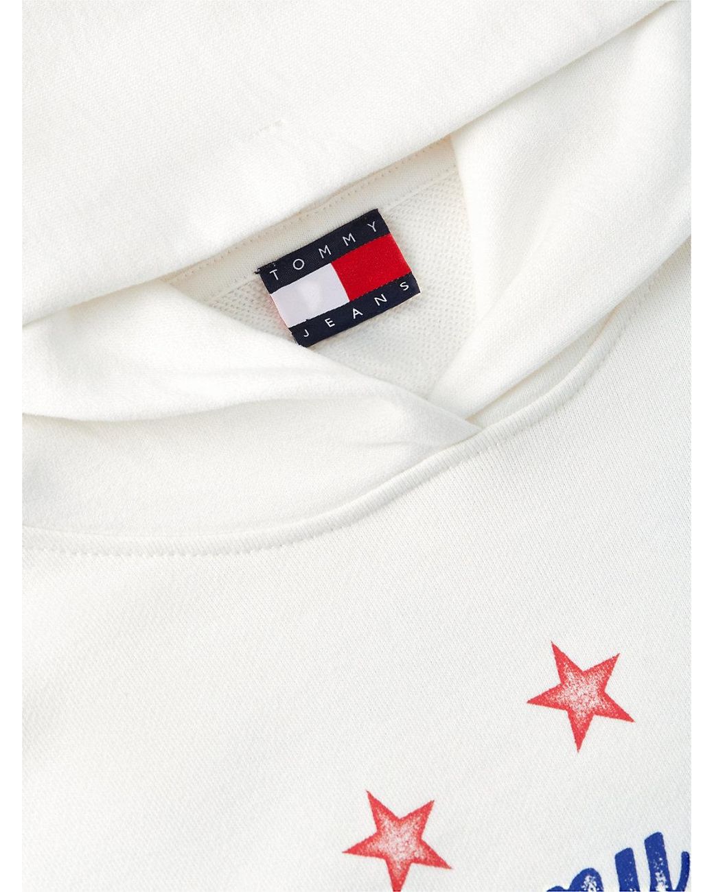 Tommy Hilfiger White Back Graphic Boxy Hoody