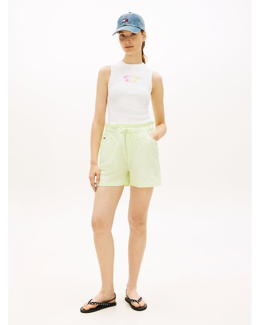 Tommy Hilfiger Multicolor Linen Blend Five-Pocket Shorts