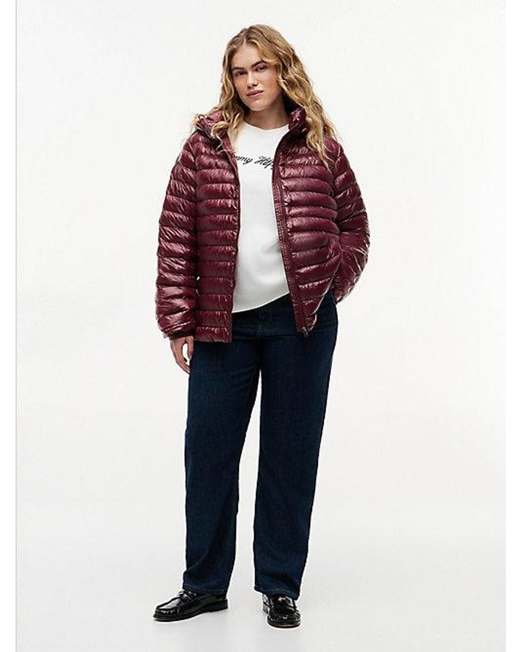 Tommy Hilfiger Red Curve Lightweight Down Shiny Slim Jacket