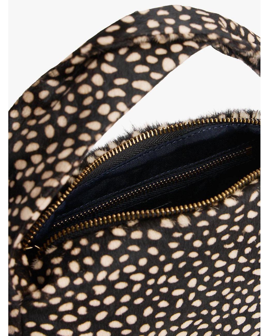 Tommy Hilfiger Black Leather Deer Print City Bag