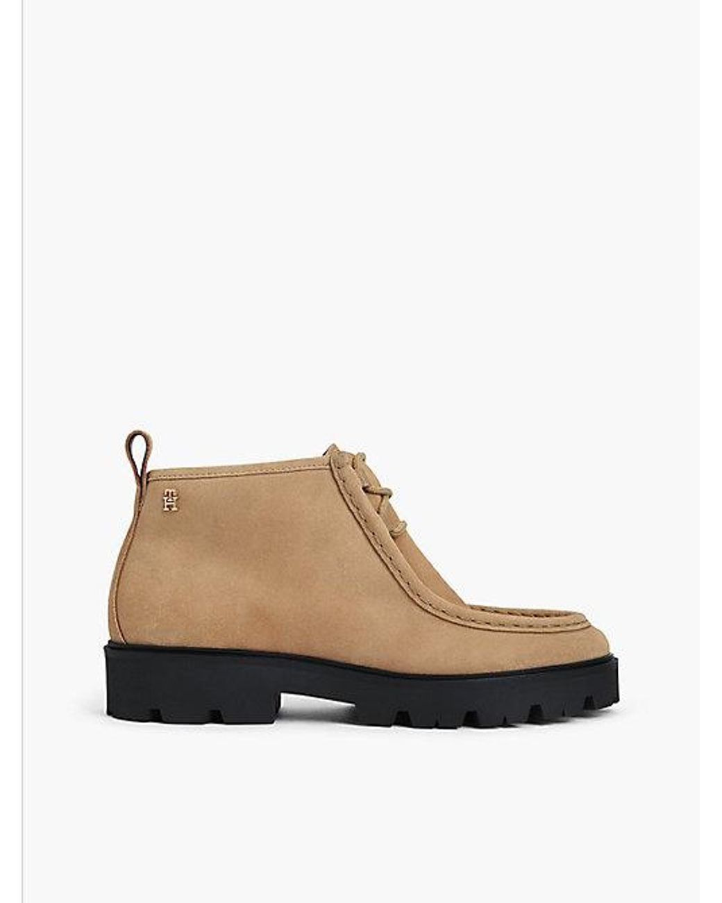 Tommy Hilfiger White Suede Lace Up Cleat Chukka Boots